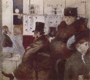 Jean-Louis Forain In the  Cafe oil painting artist